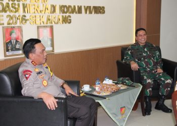 Jalin Sinergitas Keamanan dan Seriusi Pencegahan Covid-19, Kapolda Sulut Kunjungi Petinggi TNI Sulut