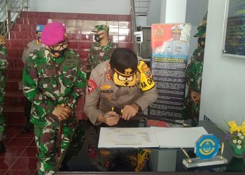 Kunjungi Lantamal VIII Manado, Kapolda Sulut Bahas Sinergitas Bersama Termasuk Pencegahan Covid-19