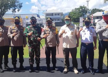 Polri dan TNI Backup Satpol PP dalam Operasi Yustisi Penegakan Perda Pencegahan Covid-19 di Sulut