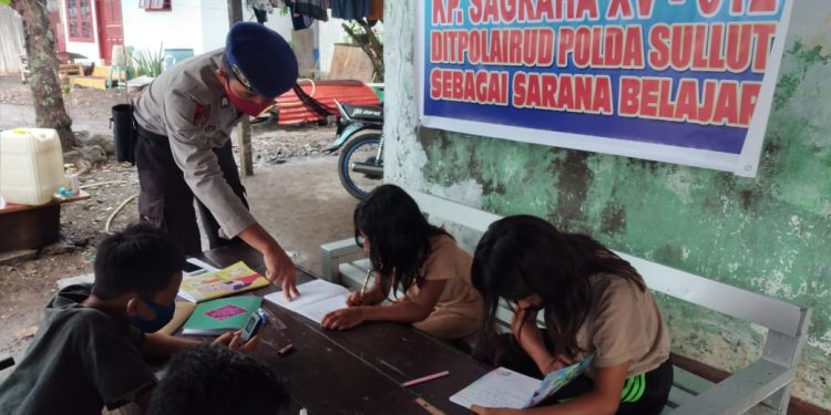 Peduli Belajar Daring, Ditpolairud Polda Sulut Sediakan Wi-Fi Gratis bagi Pelajar