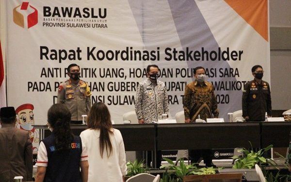 Kapolda Hadiri Rakor Stakeholder Bahas Poin Penting Pilkada yang Digelar Bawaslu Sulut