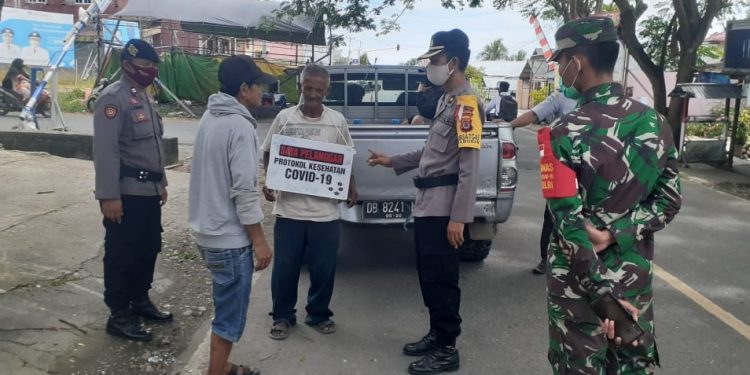 Operasi Yustisi Polres Boltim Polda Sulut Beri Sanksi 25 Warga
