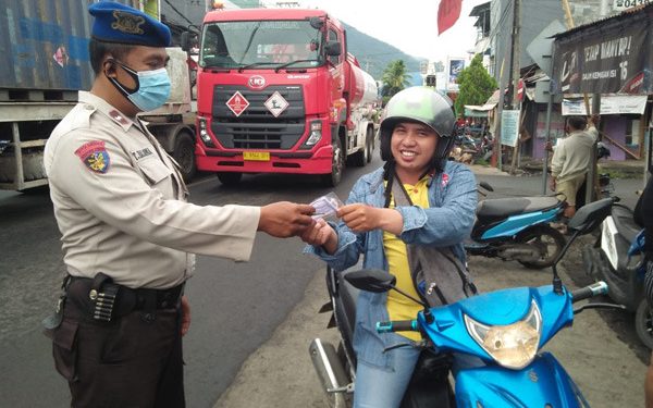 Gelar Operasi Yustisi Protokol Kesehatan, Polres Bitung Jaring 15 Warga tak Pakai Masker