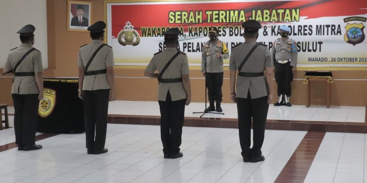 Kapolda Pimpin Sertijab Wakapolda Sulut dan Dua Kapolres Lainnya