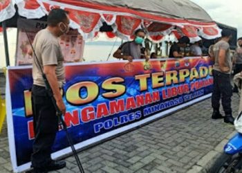 Cegah Gangguan Kamtibmas dan Covid-19, Polres Minsel Dirikan Pos Pam Terpadu saat Libur Panjang