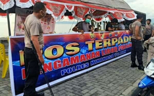 Cegah Gangguan Kamtibmas dan Covid-19, Polres Minsel Dirikan Pos Pam Terpadu saat Libur Panjang