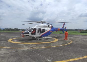 Helikopter Baharkam Polri back up Tugas OMP Polda Sulut