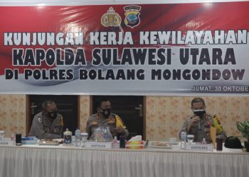 Kunjungi Polres Bolmong, Kapolda Sulut Ingatkan Anggota Polri Harus Netral Dalam Pilkada