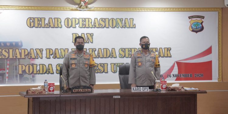 Wakapolda Sulut Buka Gelar Operasional dan Kesiapan Pengamanan Pilkada Serentak 2020