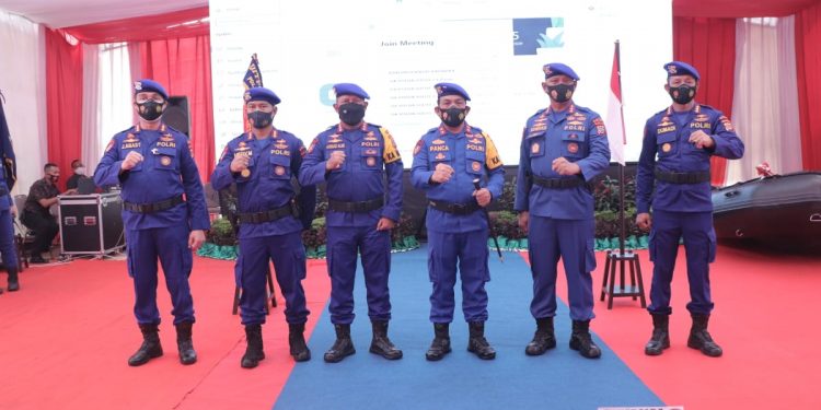 Kapolda Sulut dan para PJU Polda Ikuti Upacara Virtual HUT ke-70 Polairud