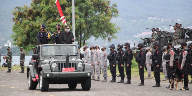 Ini Pesan Kapolri yang Dibacakan Gubernur Sulut pada Gelar Pasukan Ops Lilin Samrat 2020