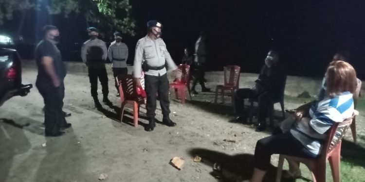 Polres Kepulauan Talaud Bersama Brimob Lakukan Patroli dan Monitoring Usai Gempa Bumi 7.1 SR