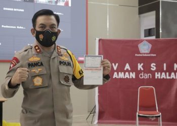 Terima Suntikan Perdana Vaksin C-19, Kapolda Sulut Ajak Sukseskan Program Vaksinasi Nasional