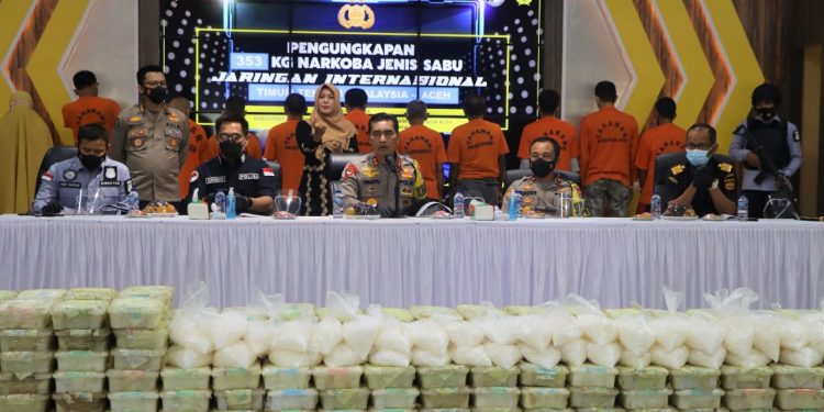 Polda Aceh Ungkap Kasus Narkotika Jaringan Internasional Seberat 353 Kg