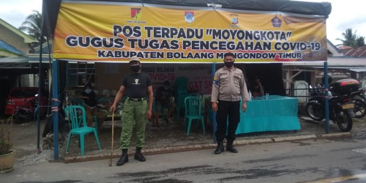 Tindaklanjuti PPKM Berskala Mikro, Polres Boltim dan Jajaran Perketat Pemeriksaan di Perbatasan
