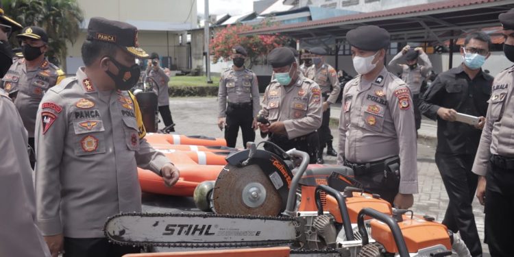 Masa Peralihan Musim Hujan ke Kemarau, Polda Sulut Gelar Apel Kesiapan Antisipasi Karhutla