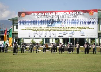 TNI dan Polri di Sulut Siap Cegah Covid-19 Melalui Pelaksanaan Operasi Gaktib dan Yustisi 2021