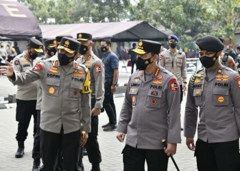 Kapolri Tinjau Pelaksanaan Vaksinasi Covid-19 Tahap II 36.292 Personel Polda Jabar