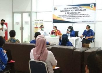 Dekot dan Pemkot Kotambagu Kunker ke BPPW Sulut