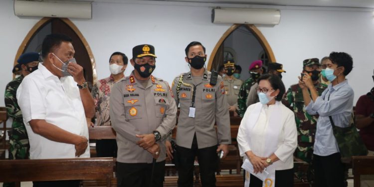 Pastikan Ibadah Paskah Aman, Forkopimda Sulut Cek Beberapa Gereja di Manado