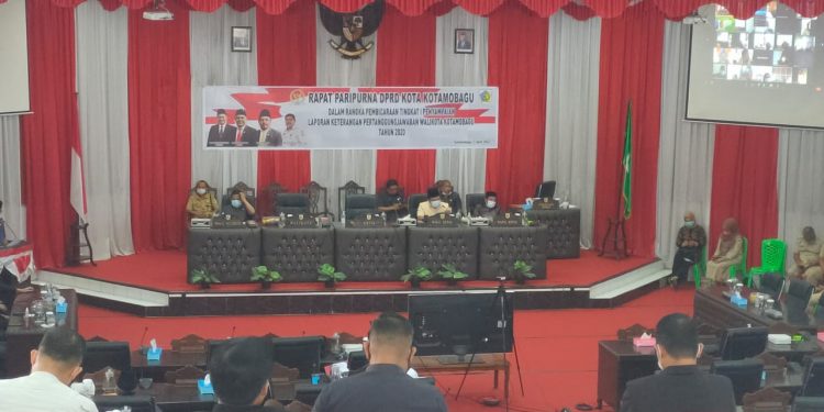 Bahas LKPJ Walikota 2020, DPRD Kotamobagu Gelar Paripurna