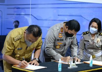Polda Sulut Bersama Pemprov, Pemkot Manado dan Swasta Teken MoU Pengintegrasian CCTV