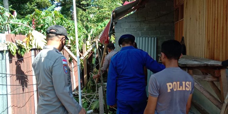 Polres Kepulauan Talaud Lakukan Penanganan di Empat Wilayah Terdampak Badai Siklon