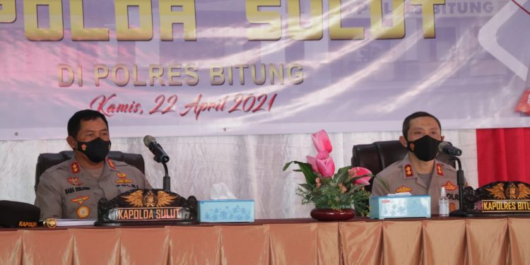 Kapolda Sulut Sambangi Polres Bitung, ini Pesannya Kepada Personel Polri