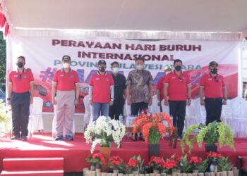 Kapolda Sulut Hadiri Peringatan Hari Buruh Internasional 2021