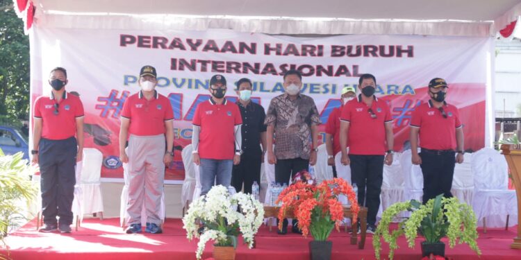 Kapolda Sulut Hadiri Peringatan Hari Buruh Internasional 2021