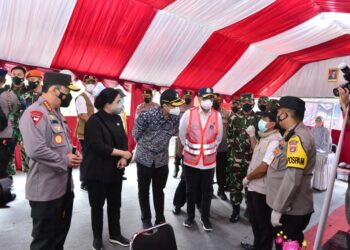 Bersama Panglima TNI, Kapolri Tinjau Pos Penyekatan Merak-Bakauheni