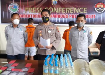 Berantas Narkoba, Polda Sulut Amankan 2 Tersangka Beserta 8 Paket Sabu