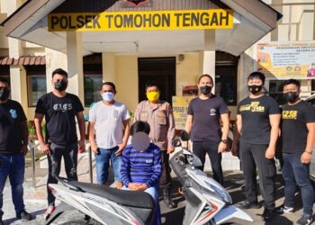 Curi Sepeda Motor Milik Rumah Makan Tempat Istrinya Bekerja, AJ Diamankan Polres Tomohon