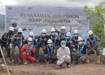 Jadikan Bendungan Pindol Asri Nan Megah, PT. PP (Persero) Dukung Upaya Penghijauan Kementrian PUPR
