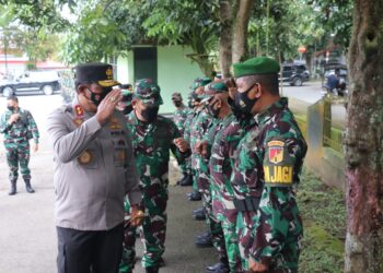 Kapolda Sulut dan Danrem 131/Santiago Kunjungi Kodim 1303/Bolmong