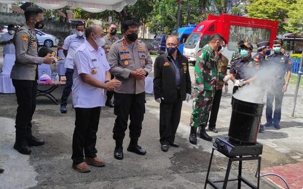 Kapolda Sulut Hadiri Pemusnahan Ganja 494,97 Gram di Kantor BNN Provinsi