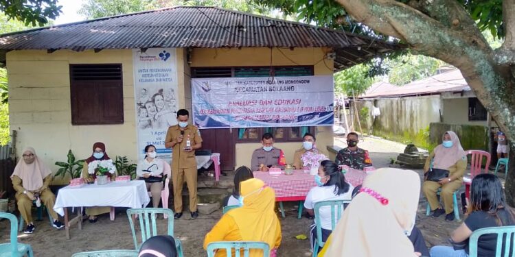 PPKM Bolmong Naik Level, Pimcam Bolaang Genjot Sosialisasi dan Edukasi Partisipasi Vaksinasi