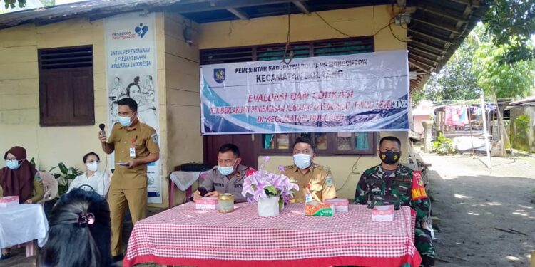 PPKM Bolmong Naik Level, Pimcam Bolaang Genjot Sosialisasi dan Edukasi Partisipasi Vaksinasi