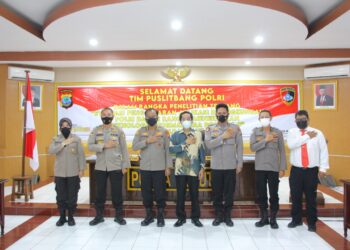 Sambangi Polda Sulut, Tim Puslitbang Polri Lakukan Penelitian Evaluasi Penggelaran Aplikasi