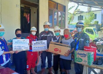 PT PP Salurkan Bantuan Untuk Korban Bencana Banjir Sangtombolang