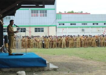 Pimpin Apel Perdana 2022, Bupati Tegaskan Tri Matra Pengabdian