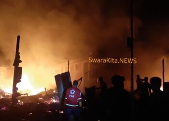 Asal Api Dari Bagian Belakang, Mapolres Kotamobagu Ludes Terbakar