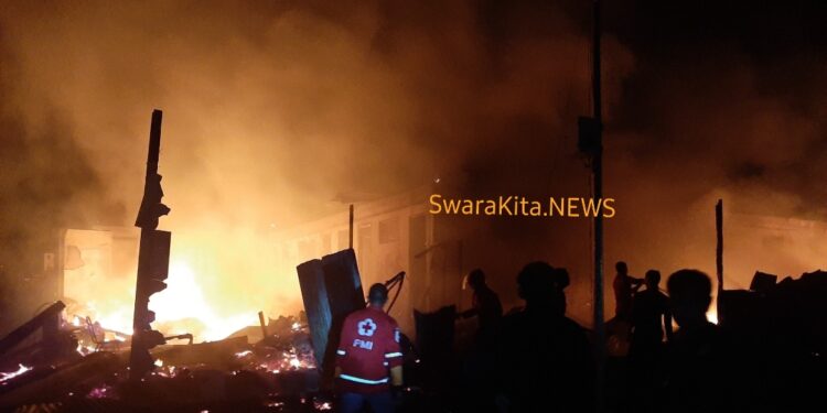 Asal Api Dari Bagian Belakang, Mapolres Kotamobagu Ludes Terbakar