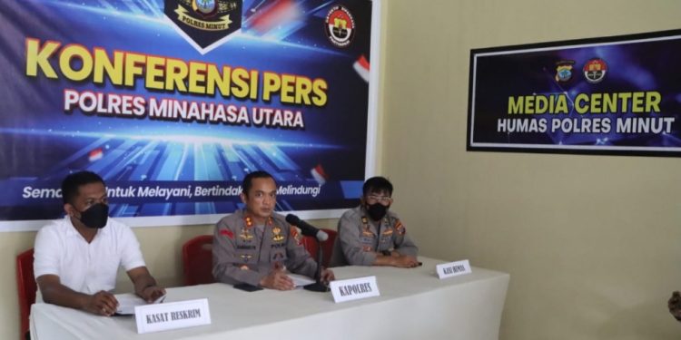 Kasus Dugaan Kekerasaan Anak Dibawah Umur Dibuka, Polres Minut Gelar Press Conference 