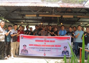 Pererat Sinergitas, Kapolres Bolmut Gelar Coffee Morning Dengan Wartawan