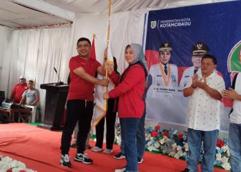 Lepas Kontingen Untuk PorProv Sulut, Ketua Meiddy Optimis Kotamobagu Capai Target