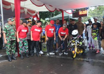 Kapolda Sulut Buka Kejurda Auto Moto Drag Race HUT ke-19 Kabupaten Minut