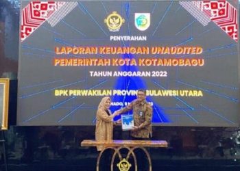 Walikota Kotamobagu Serahkan LKPD Unaudited Ke BPK RI Perwakilan Sulut