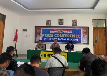 Jelaskan Kronoligi 2 Kasus Berbeda, Polres Bolsel Gelar Konferensi Pers
