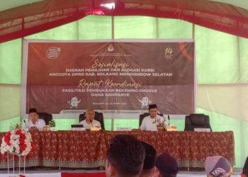 Siap Gelar Pemilu, KPU Bolsel Gelar Sosialisasi dan Rapat Koordinasi Fasilitasi Pembukaan RKDK